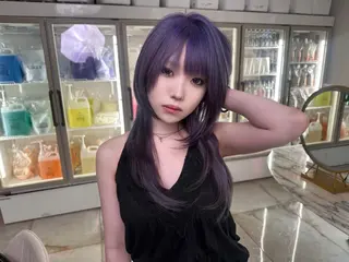 カラー RiA/レイヤーカッ ト/ハッシュカットのヘアスタイル