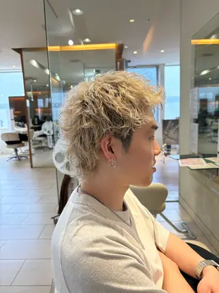 ショート カラー メンズ AUBE HAIR camelia　枚方店所属・メンズパーマ/ メンズカット/渡邊亘のヘアスタイル