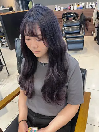 ロング カラー ヘアアレンジ キッズ ネイル マツエク・マツパ 透明感カラー🤎 ゆりのヘアスタイル