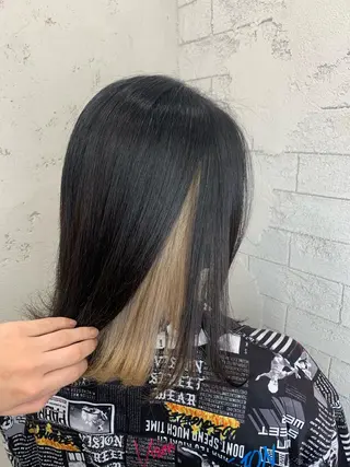 セミロング エクステ＆艶カラー 🎀YURINA🎀のヘアスタイル