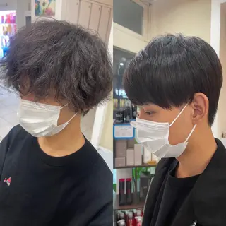 ショート パーマ メンズ 髪質改善/縮毛矯正 /レイヤー岡部のヘアスタイル