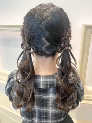 ロング ヘアアレンジ 横浜 アレンジ🎀/ エクステ🌙┊︎もものヘアスタイル