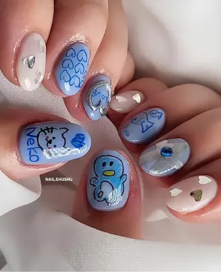 ネイル 3dパーツ/流行り 👧shushu❤️のネイルデザイン