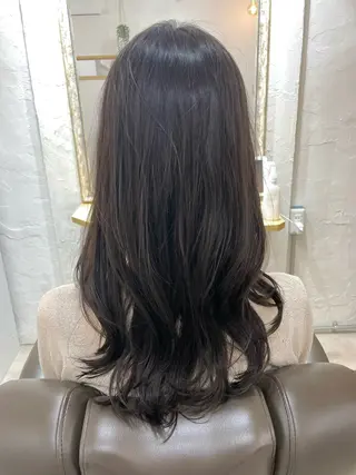 セミロング パーマ 銀座No.1髪質改善 縮毛矯正/本木のヘアスタイル