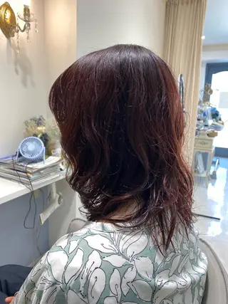 ミディアム パーマ MASUMI／ 川西能勢口LUMIAのヘアスタイル