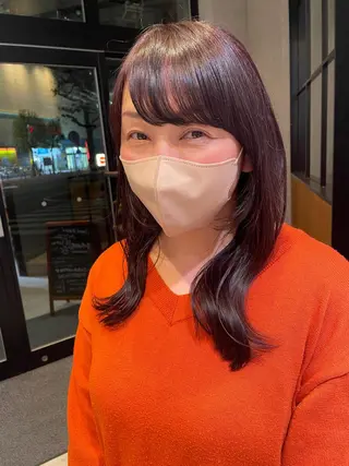 セミロング カラー yuuri🎀/大宮 /韓国ヘア/レイヤーのヘアスタイル