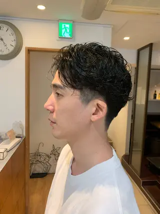 ショート パーマ メンズ 庄司 沙羅のヘアスタイル
