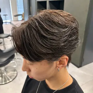 ミディアム パーマ メンズ 🐦‍🔥フェザーパ ーマ🐦‍🔥きるやのヘアスタイル