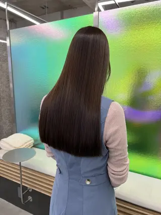 カラー パーマ ヘアアレンジ セミロング ヘアケア特化型サロン newi 梅田のヘアスタイル