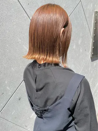 ミディアム カラー 佐々木 里菜のヘアスタイル