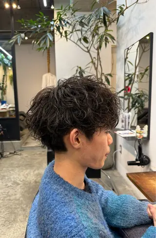 パーマ メンズ 川口開世 short cutのヘアスタイル
