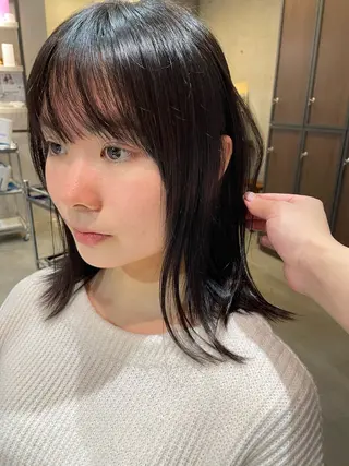 ミディアム カラー ショート/ボブ/暖色 🍑おおしま くるみのヘアスタイル