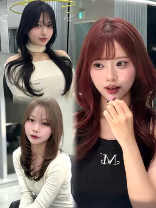 ロング 名古屋/中顔面短縮 ✨/小顔ハイレイヤーのヘアスタイル