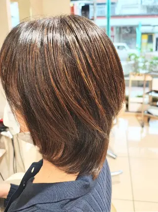 ミディアム カラー 清水 怜子のヘアスタイル