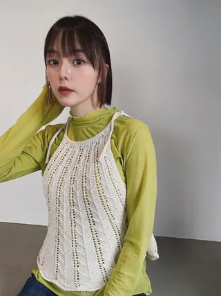 ミディアム パーマ カラー CEINE OURのヘアスタイル