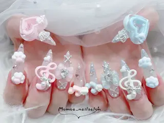 ネイル MoMoA Nail ネイル長さ出し専門店のネイルデザイン