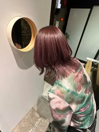 セミロング カラー 小野江 祐李のヘアスタイル