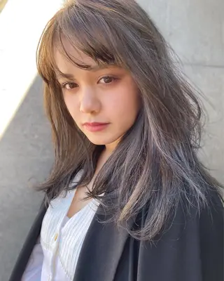セミロング ヒラヤマ ユウスケのヘアスタイル