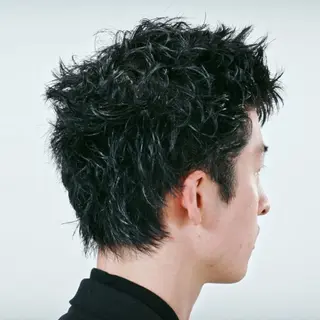 ショート メンズ グランジヘア 無造作ヘアHYUGAのヘアスタイル