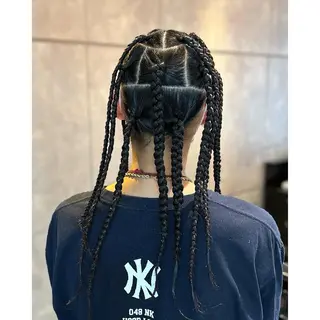 セミロング カラー パーマ ヘアアレンジ メンズ キッズ BRAIDS💎愛子 大人ハイライト💎のヘアスタイル