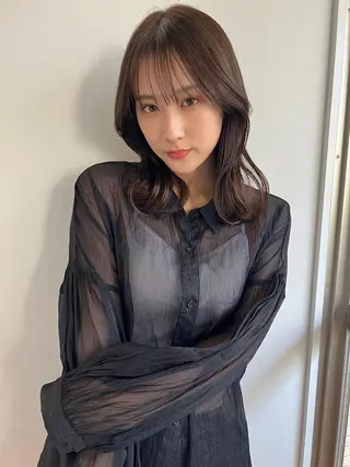 ミディアム 菅原リキヤ くびれレイヤーヘアのヘアスタイル