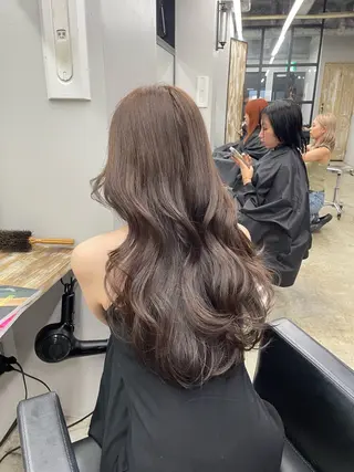 ロング カラー 新宿/韓国ヘア/ 髪質改善ストレートのヘアスタイル