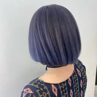 ミディアム カラー 渡邊 唯のヘアスタイル