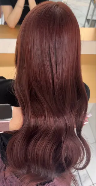 ロング カラー 𝑨𝑲𝑶 🍒/ 暖色カラーのヘアスタイル