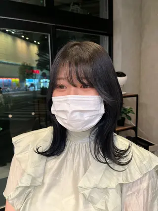 ミディアム カラー ヘアアレンジ yuuri🎀/大宮 /韓国ヘア/レイヤーのヘアスタイル