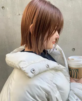 ミディアム カラー 似合わせショート 森岡俊亮のヘアスタイル