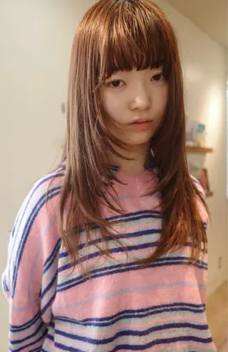 セミロング 🍫ブラウン/透明感 kaito🍫のヘアスタイル