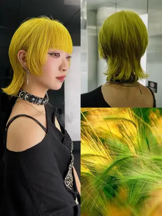 ミディアム カラー ケアブリーチ特化✨/ 艶カラー/エクステのヘアスタイル