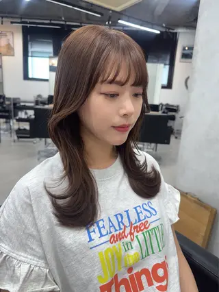 セミロング カラー Rico / bob/グレージュのヘアスタイル