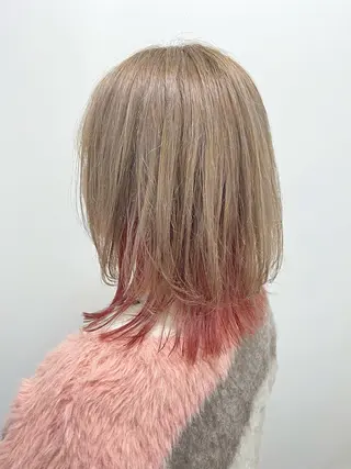 ミディアム 【北千住】🌈韓国風 レイヤー✨小顔カットのヘアスタイル