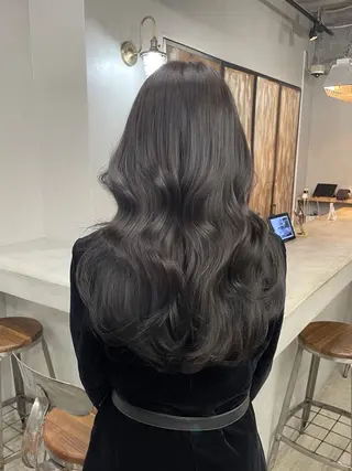 ロング カラー 新宿/韓国ヘア/ 髪質改善ストレートのヘアスタイル