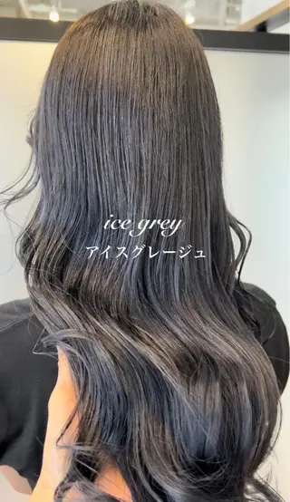 ミディアム カラー 縮毛矯正　野口 恵のヘアスタイル