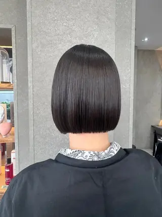 ボブ ミニボブ 透明感カラー颯空🎀のヘアスタイル