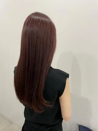 ロング カラー ニシザカ マナのヘアスタイル