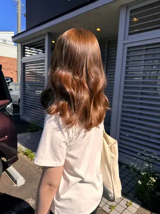 カラー sora/ 暖色カラー🌷のヘアスタイル