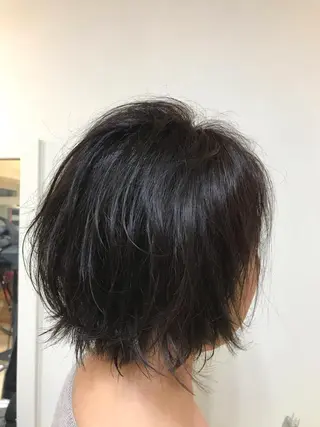 ミディアム カラー パーマ 横田 尚登のヘアスタイル