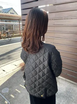 セミロング パーマ 日高 香織のヘアスタイル