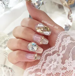 ネイル 23時まで❤︎韓国、 ワンホンネイルのネイルデザイン