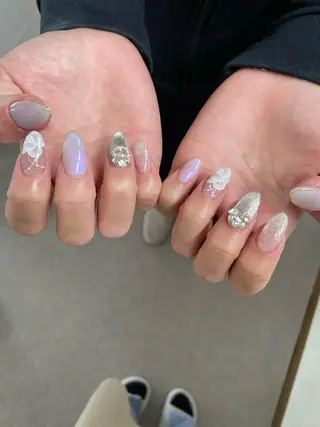 ロング カラー ネイル Nailsalon Calmeのネイルデザイン