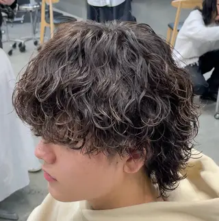 ミディアム パーマ ヘアアレンジ メンズ fifth 石川 凪のヘアスタイル