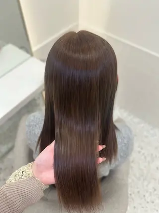 セミロング カラー 🎀ちゃんりお🎀 /ブリーチなしカラーのヘアスタイル