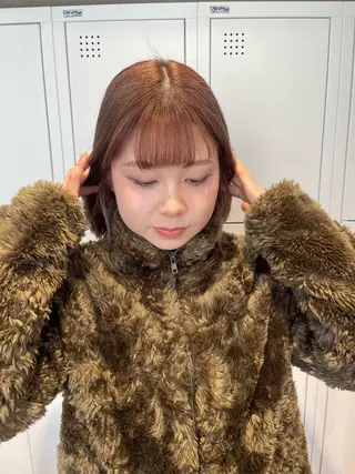 ミディアム カラー 広島:ミルキーカラー tsumaのヘアスタイル