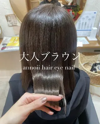 ミディアム カラー annoii _pomのヘアスタイル