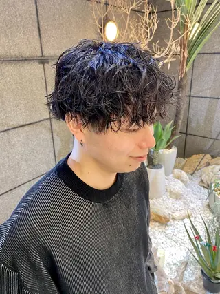 ショート パーマ メンズ 酸スト/フェザー パーマ/三谷海斗のヘアスタイル