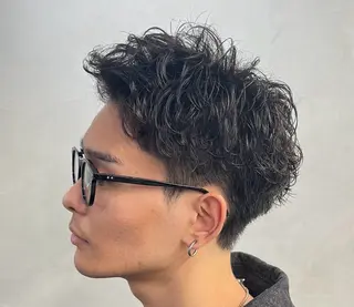 ショート カラー パーマ ヘアアレンジ メンズ fifth 石川 凪のヘアスタイル