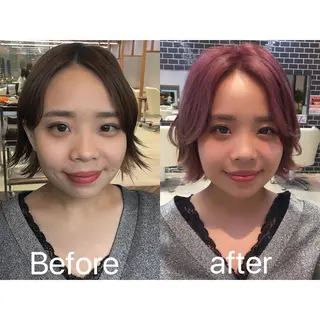 ショート カラー 中村 美穂のヘアスタイル